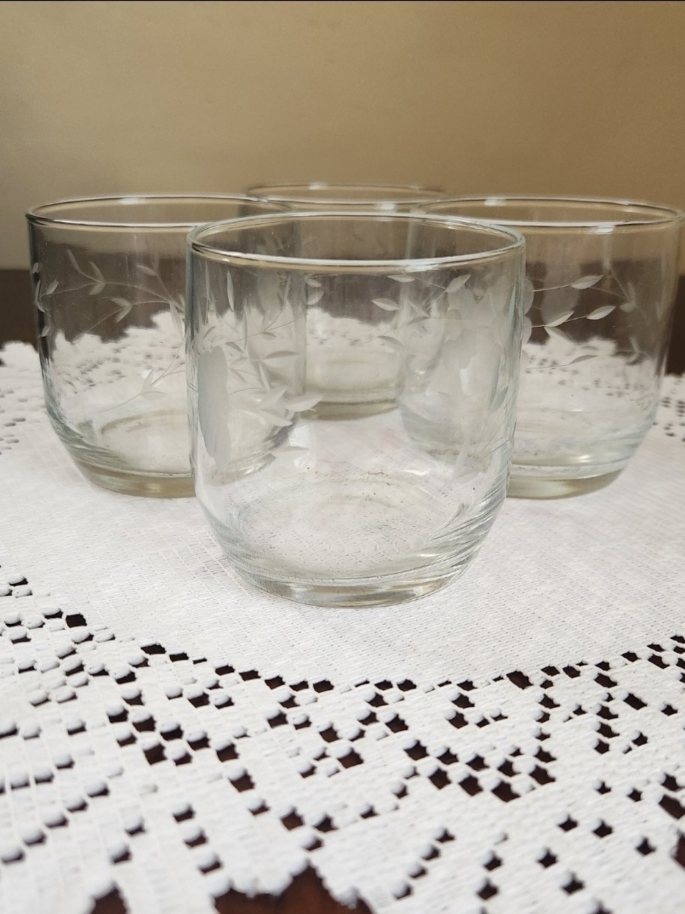 Princess House Heritage Flat Juice Glass Set of 4 Discontinued Vintage #463